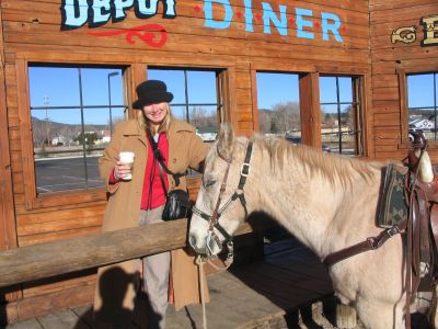 Donna meets a horse