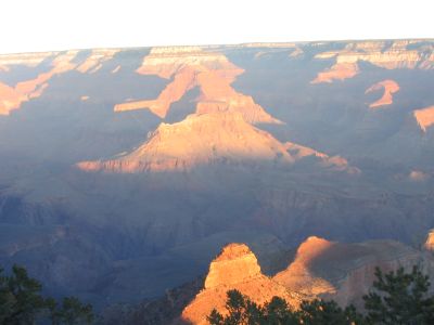 The canyon lights up with color