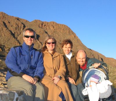 The gang takes a photo op at a little overlook on the mountain