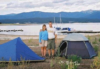 Kirk and Donna with Tents in Colorado, September 2001